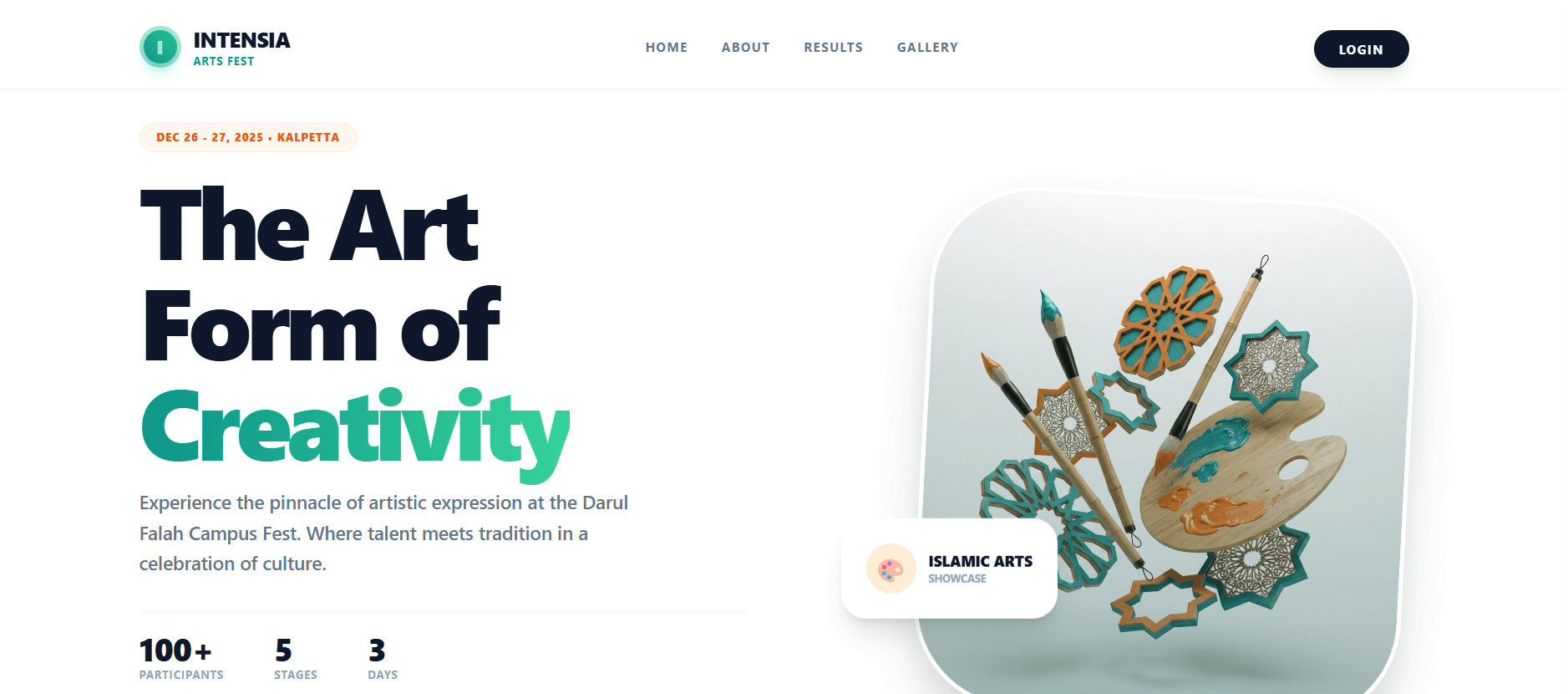 Intensia Arts Fest Platform — High-Traffic Festival Management & Live Ticketing System